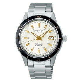 Montre Seiko Presage 60's Cadran Blanc Bracelet Acier