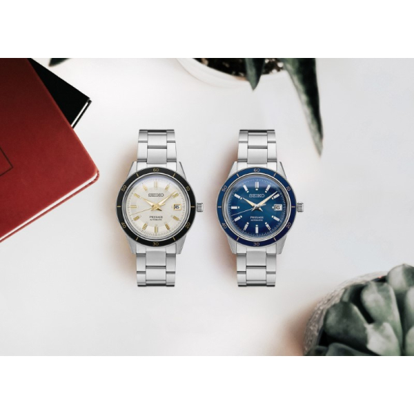 Montre Seiko Presage 60's Cadran Blanc Bracelet Acier