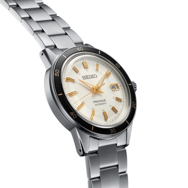 Montre Seiko Presage 60's Cadran Blanc Bracelet Acier