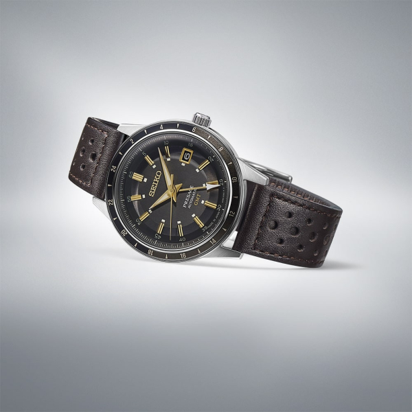 Montre Seiko Presage SSK013J1 60's Cadran Brun Bracelet Cuir