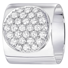 Bague Dinh Van Anthéagrand modèle Or blanc diamants