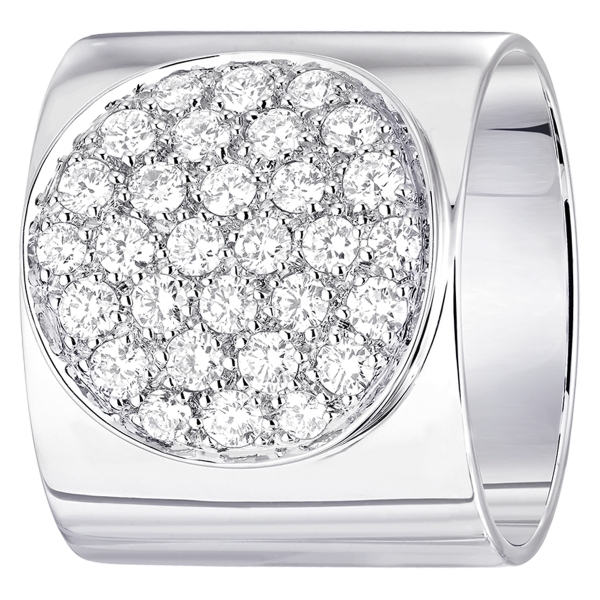Bague Dinh Van Anthéagrand modèle Or blanc diamants