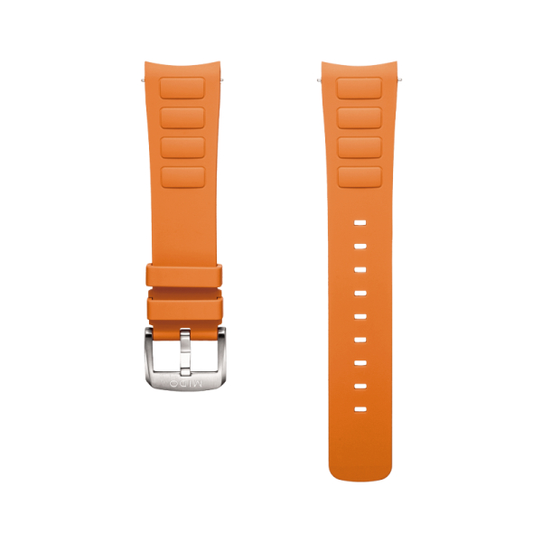 Bracelet Mido Multifort TV Big Date Caoutchouc Orange 22mm