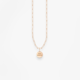 Collier Vanrycke Shaman Porte Bonheur Or rose 18k 42cm