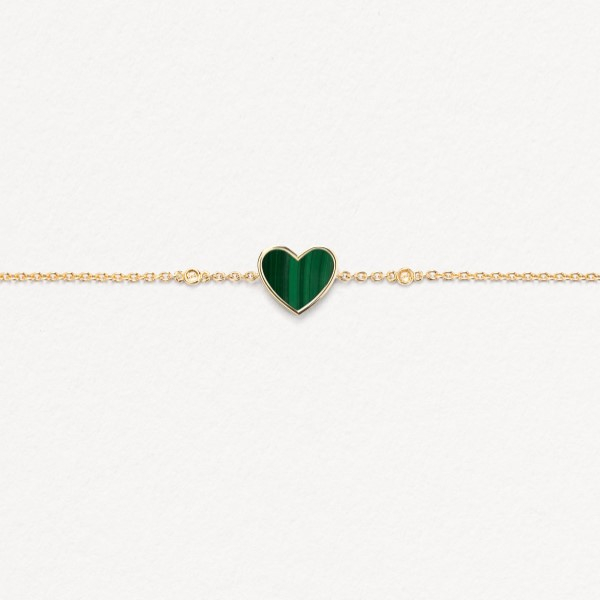 Bracelet Poiray L'attrape-Cœur Diamants Or Jaune Malachite