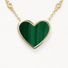 Collier Poiray L'attrape-Cœur Diamants Or Jaune Malachite Moyen Modèle