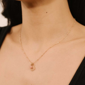 Pendentif Ginette NY Mini purity charm Or Rose