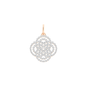 Pendentif Ginette NY Mini purity charm Or Blanc Diamant