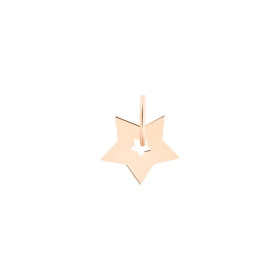 Pendentif Ginette NY Mini Milky Way Open Star Charm Or Rose