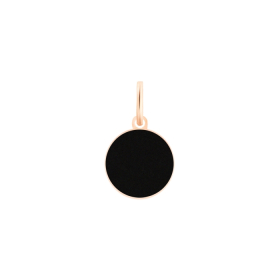 Pendentif Ginette NY Mini Ever Onyx Charm Or Rose