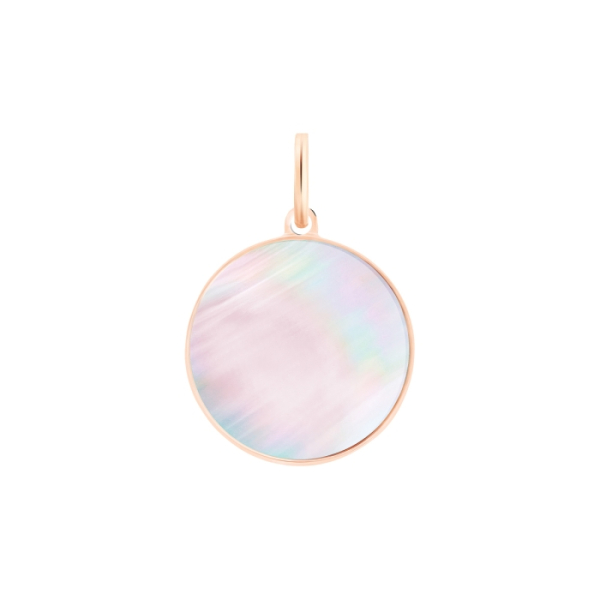 Pendentif Ginette NY Mini Ever Pink MOP Charm Or Rose