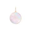 Pendentif Ginette NY Mini Ever Pink MOP Charm Or Rose