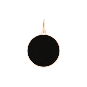 Pendentif Ginette NY Mini Ever Onyx Charm Or Rose