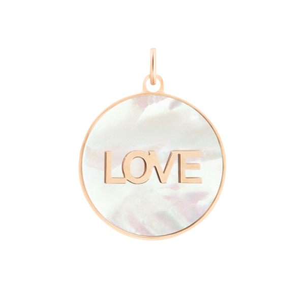 Pendentif Ginette NY Ever MOP Charm Or Rose