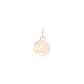 Pendentif Ginette NY Mini Monogram charm Or Rose
