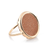 Bague Ginette NY Gold Sandstone Disc Ring