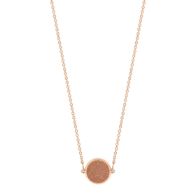 Collier Ginette NY Mini Ever Gold Sandstone Disc On Chain