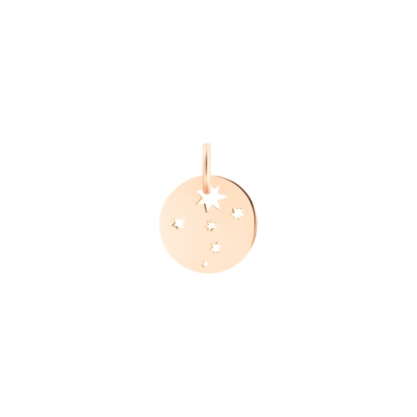 Pendentif Ginette NY Mini Milky Way Disc Charm Or Rose