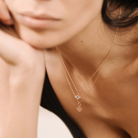 Pendentif Ginette NY Mini purity charm Or Rose