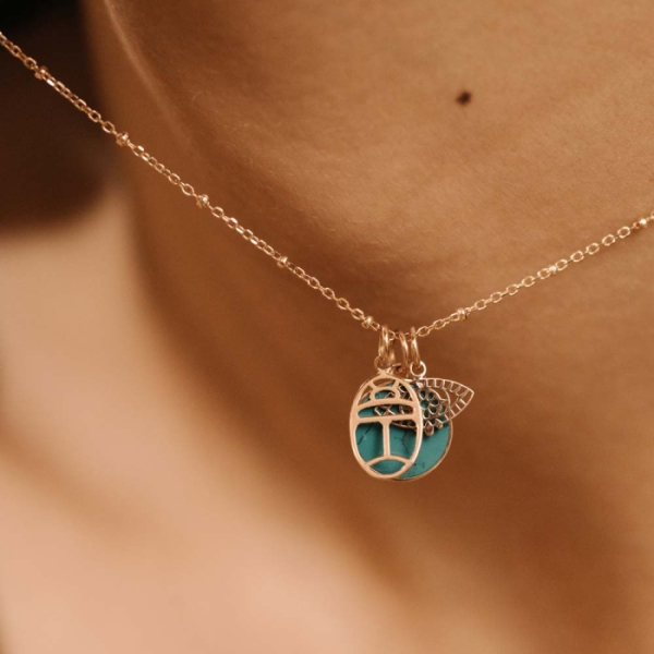 Pendentif Ginette NY Mini purity charm Or Rose