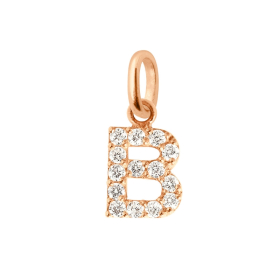 Collier gigi CLOZEAU Lucky Letter B Diamants Or Rose