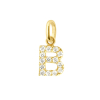 Pendentif gigi CLOZEAU Lucky Letter B Diamants Or Jaune