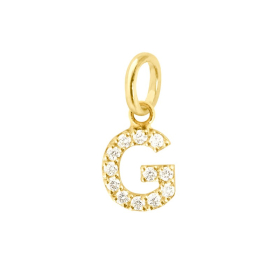 Pendentif gigi CLOZEAU Lucky Letter G Diamants Or Jaune