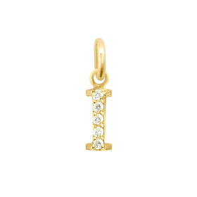 Pendentif gigi CLOZEAU Lucky Letter I Diamants Or Jaune