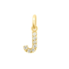 Pendentif gigi CLOZEAU Lucky Letter J Diamants Or Jaune