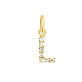 Pendentif gigi CLOZEAU Lucky Letter L Diamants Or Jaune
