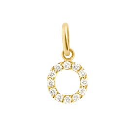 Pendentif gigi CLOZEAU Lucky Letter O Diamants Or Jaune