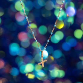 Pendentif gigi CLOZEAU Lucky Letter X Diamants Or Jaune