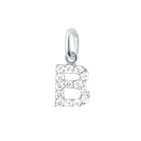 Pendentif gigi CLOZEAU Lucky Letter B Diamants Or Blanc