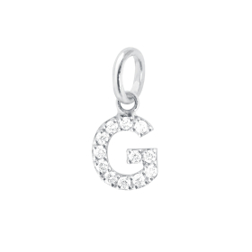 Pendentif gigi CLOZEAU Lucky Letter G Diamants Or Blanc