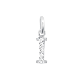 Pendentif gigi CLOZEAU Lucky Letter I Diamants Or Blanc