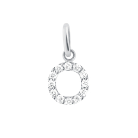 Pendentif gigi CLOZEAU Lucky Letter O Diamants Or Blanc