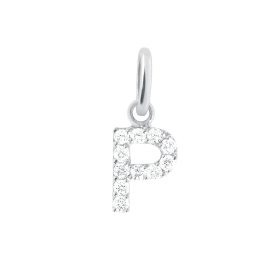 Pendentif gigi CLOZEAU Lucky Letter P Diamants Or Blanc