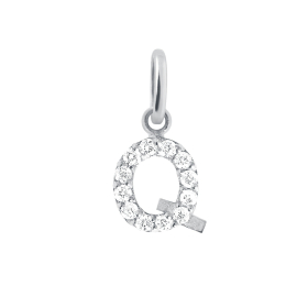 Pendentif gigi CLOZEAU Lucky Letter Q Diamants Or Blanc