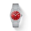 Montre Tissot PRX Quartz 35mm Cadran Rouge Bracelet Acier