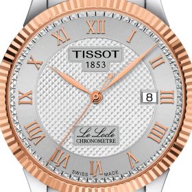 Montre Tissot Le Locle COSC 39mm Lunette Or Rose Cadran Argent