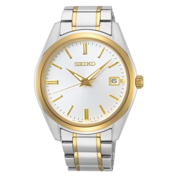 Montre Seiko Classique SUR312P1 Lunette Jaune Bracelet Acier