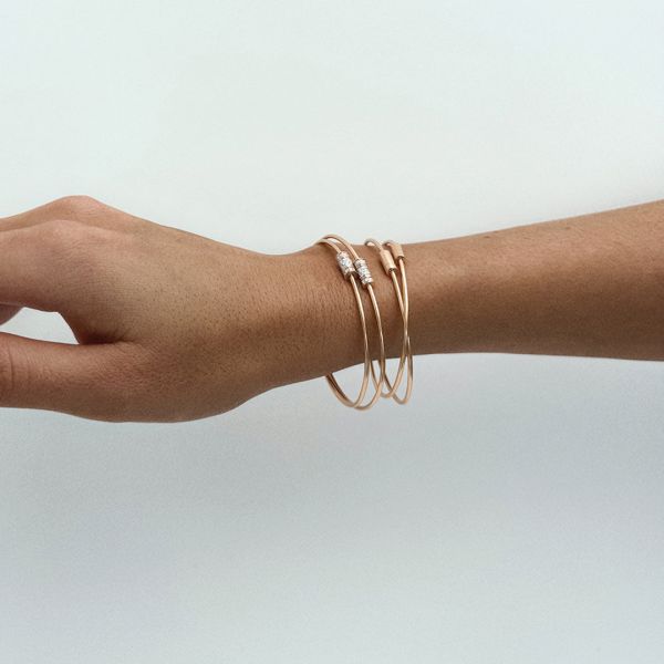 Bracelet Vanrycke Paris Le Fil de la vie Or Rose 18k et diamants