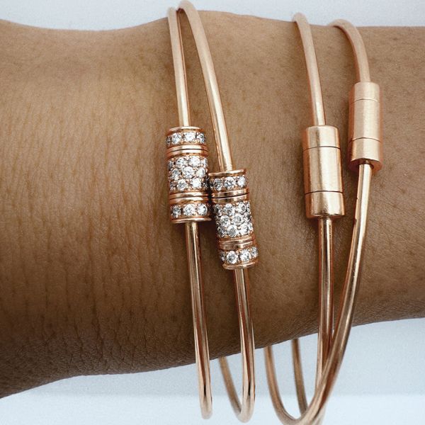 Bracelet Vanrycke Paris Le Fil de la vie Or Rose 18k