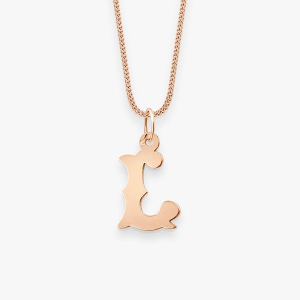 Pendentif Vanrycke Paris Lettrine L Or rose 18k