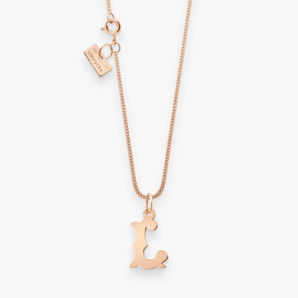 Pendentif Vanrycke Paris Lettrine L Or rose 18k