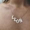 Pendentif Vanrycke Paris Lettrine N Or rose 18k
