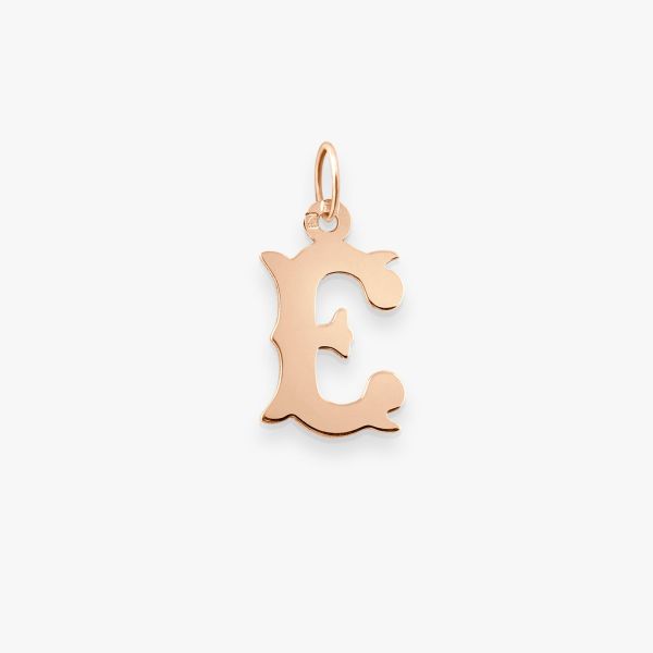 Pendentif Vanrycke Paris Lettrine E Or rose 18k