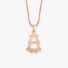 Pendentif Vanrycke Paris Lettrine A Or rose 18k