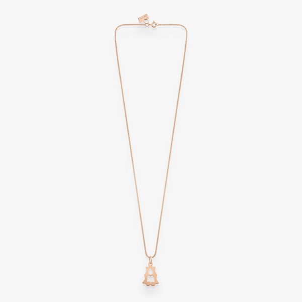 Pendentif Vanrycke Paris Lettrine A Or rose 18k