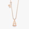Pendentif Vanrycke Paris Lettrine A Or rose 18k